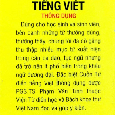 Từ Điển Tiếng Việt Thông Dụng - Khổ Nhỏ (Tái Bản)