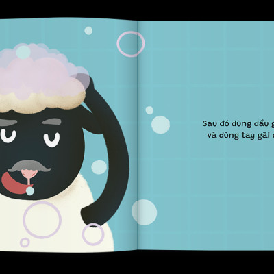 Sách Ehon Kỹ Năng Sống Để Con Yêu Tự Lập - Cùng Gội Đầu Nào