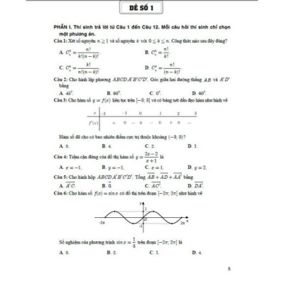 Bộ đề ôn tập thi tốt nghiệp THPT môn toán (thích hợp dùng cho các kì thi đánh giá năng lực) - HA