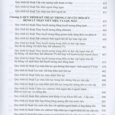 Hướng Dẫn Quy Trình Kỹ Thuật Khám Bệnh, Chữa Bệnh Chuyên Ngành Hồi Sức - Cấp Cứu - Chống Độc