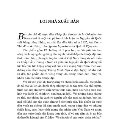 Bản án chế độ thực dân Pháp (Xuất bản lần thứ tám) - Nguyễn Ái Quốc - NXB Chính Trị Quốc Gia Sự Thật 