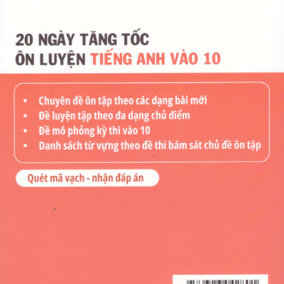 20 ngày tăng tốc - ôn luyện tiếng Anh vào 10 (Tập 2)