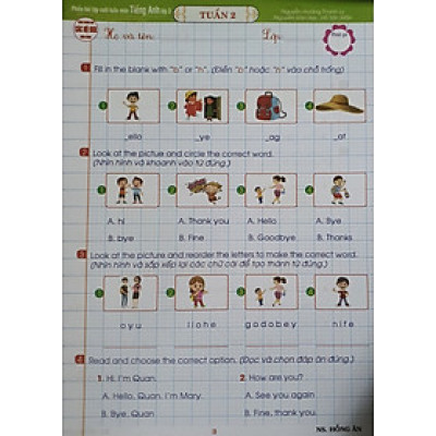 Phiếu Bài Tập Cuối Tuần Môn Tiếng Anh Lớp 3 ( biên soạn theo chương trình GDPT Mới )