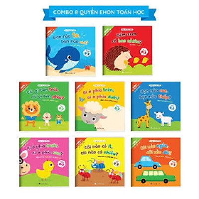 Bộ Ehon toán học đầu đời cho bé từ 0-3 tuổi: Cùng con học toán (song ngữ Việt Anh) 