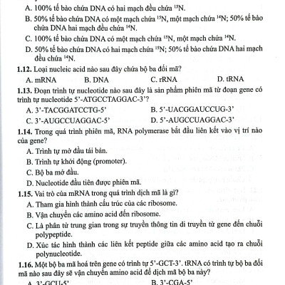 Bài Tập Sinh Học 12 (Cánh Diều) (Chuẩn)