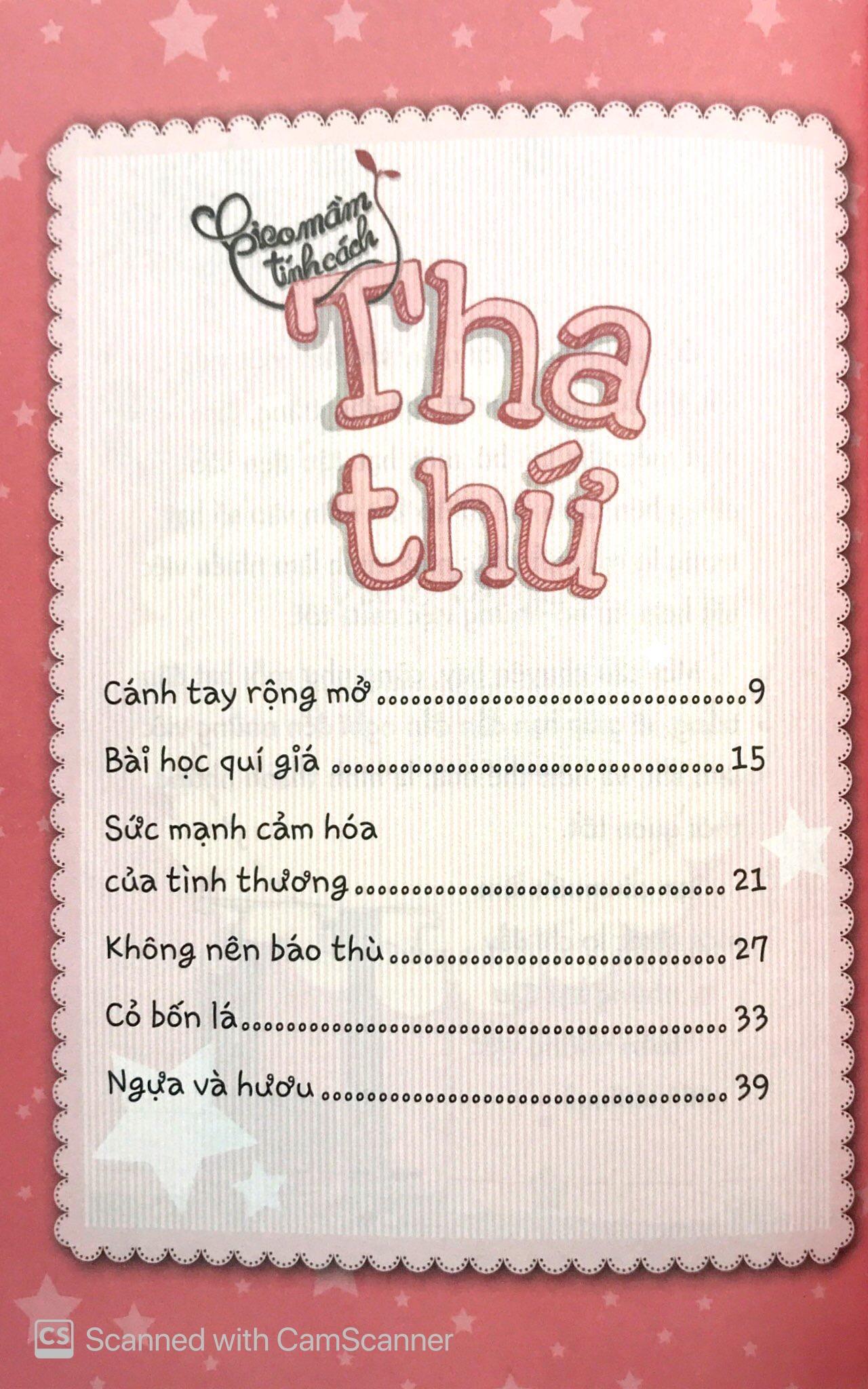 Gieo Mầm Tính Cách - Tha Thứ ( Tái Bản )