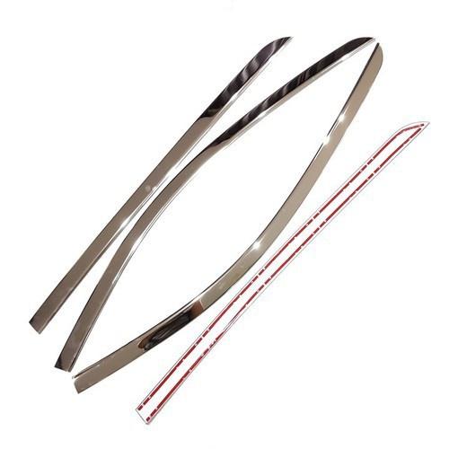 Bộ Nẹp viền cong kính, Chân kính INOX dành cho Suzuki XL7
