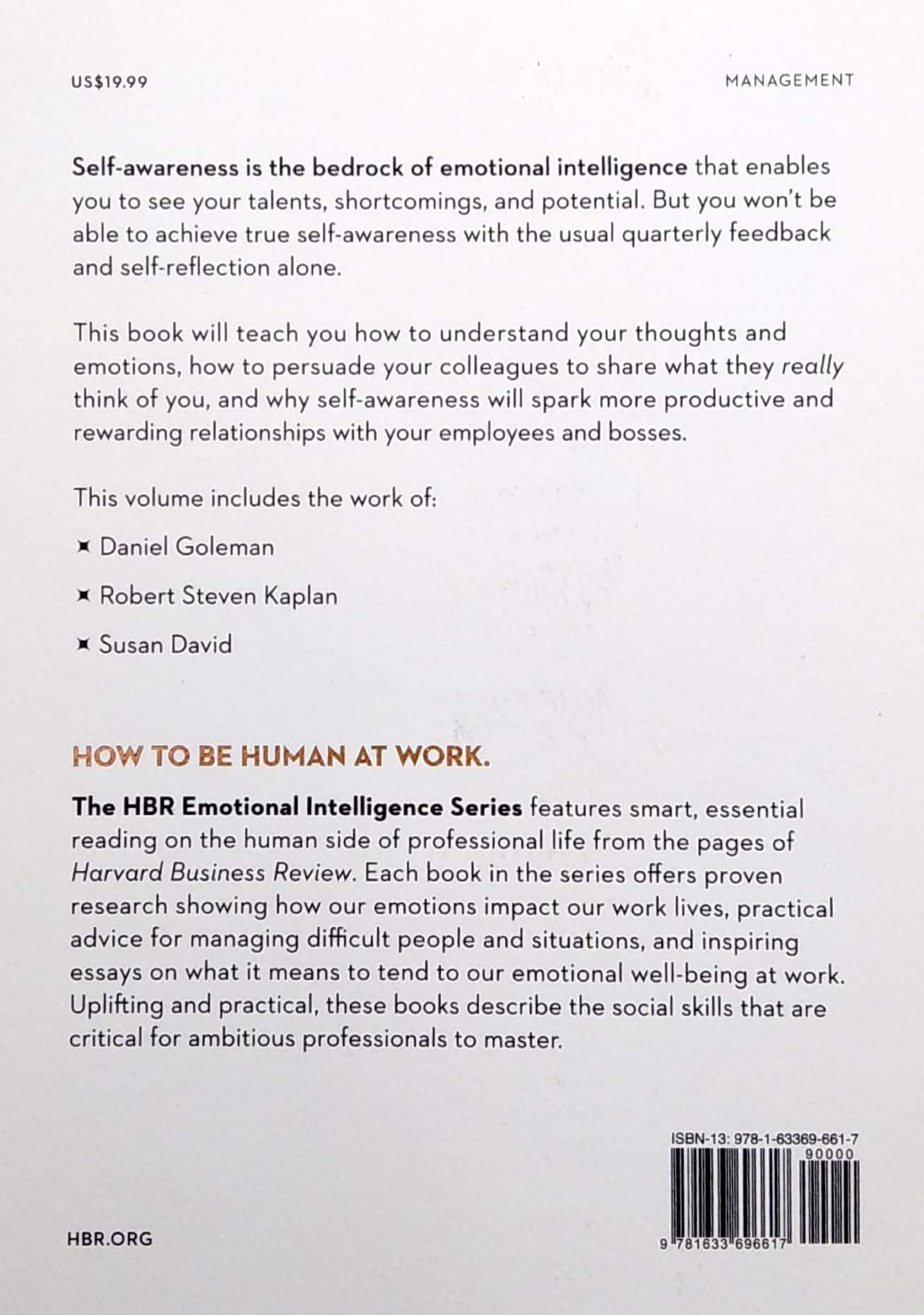 Self-Awareness (HBR Emotional Intelligence Series)