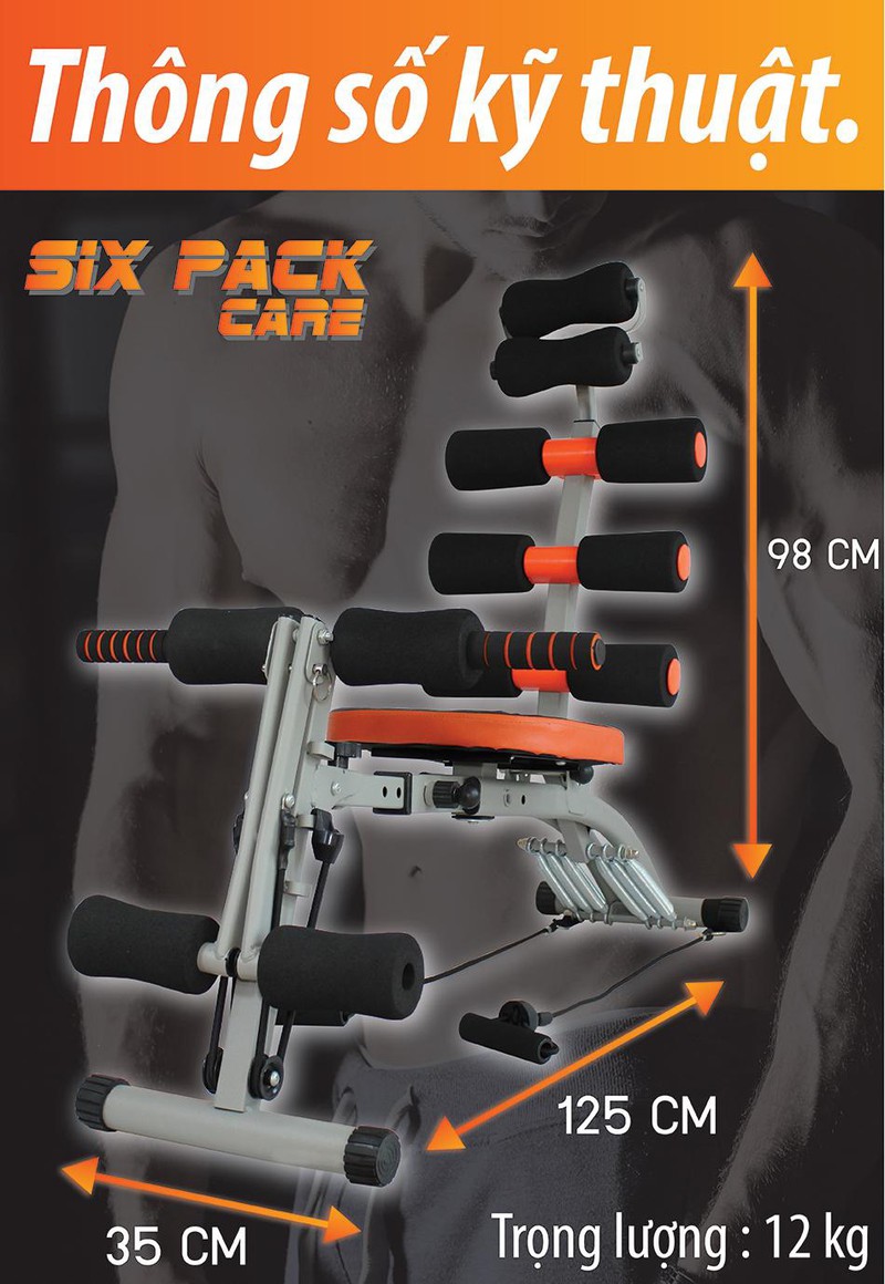 Máy Tập Cơ Bụng Đa Năng Cải Tiến New Six Pack Care KM2017 (hàng nhập khẩu)