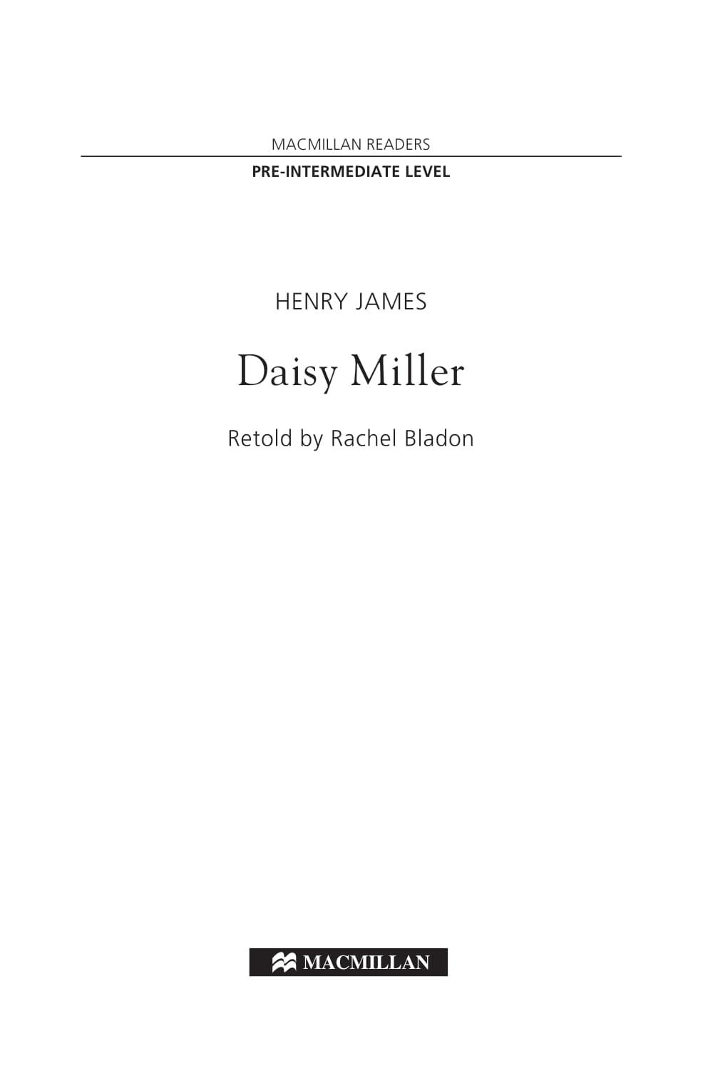 Macmillan Readers: Daisy Miller Preint