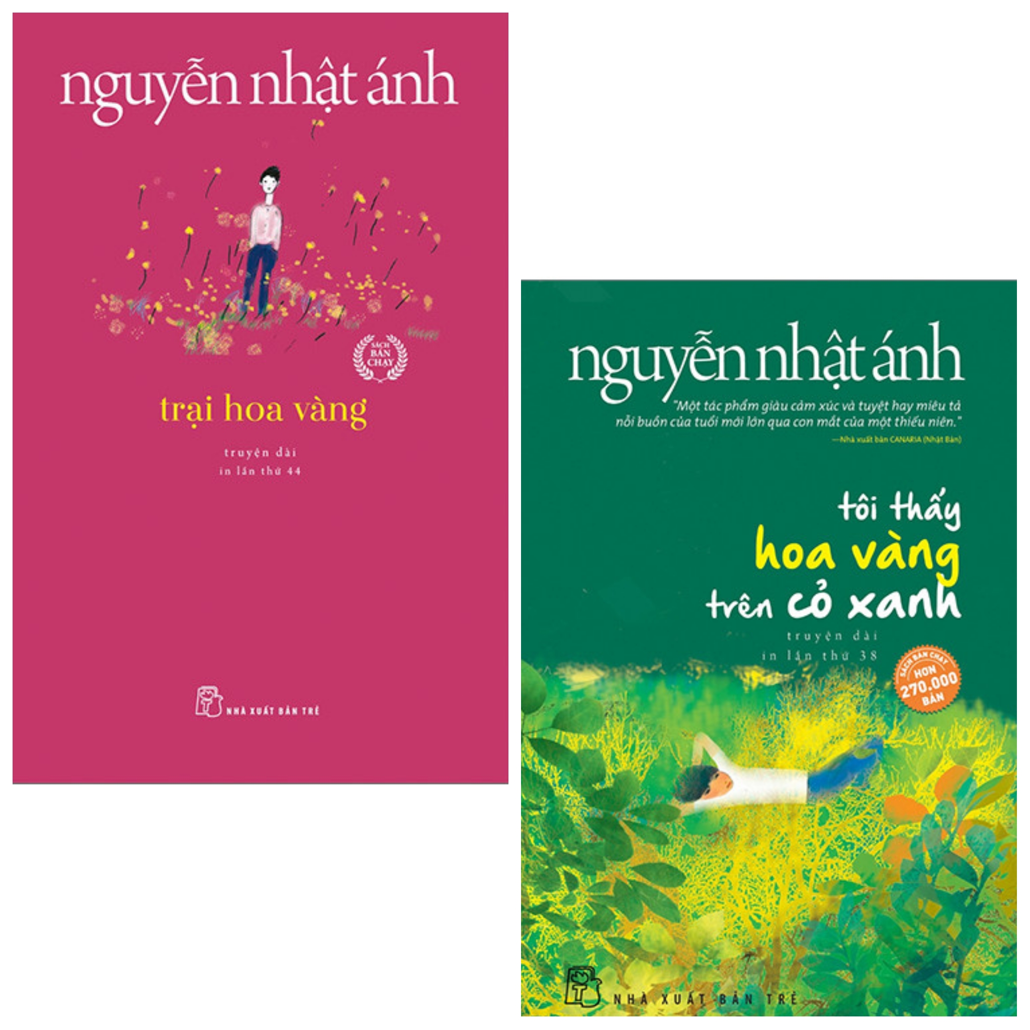 Combo Truyện Dài Được Yêu Thích Nhất: Trại Hoa Vàng + Tôi Thấy Hoa Vàng Trên Cỏ Xanh (Sách Của Nguyễn Nhật Ánh - Tặng Kèm Bookmark Green Like)