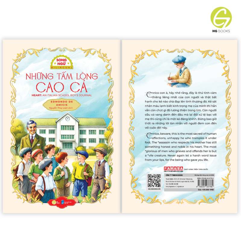 Sách song ngữ văn học kinh điển Những Tấm Lòng Cao Cả - Có note từ vựng, tặng kèm file nghe - HG Books