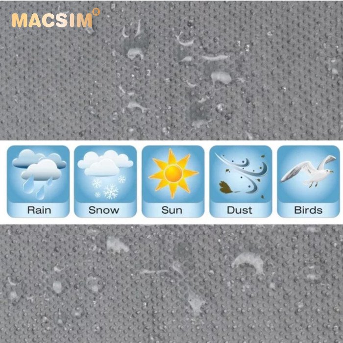 Bạt phủ ô tô chất liệu vải không dệt 3 lớp cao cấp MACSIM cho VinFast Lux A màu ghi