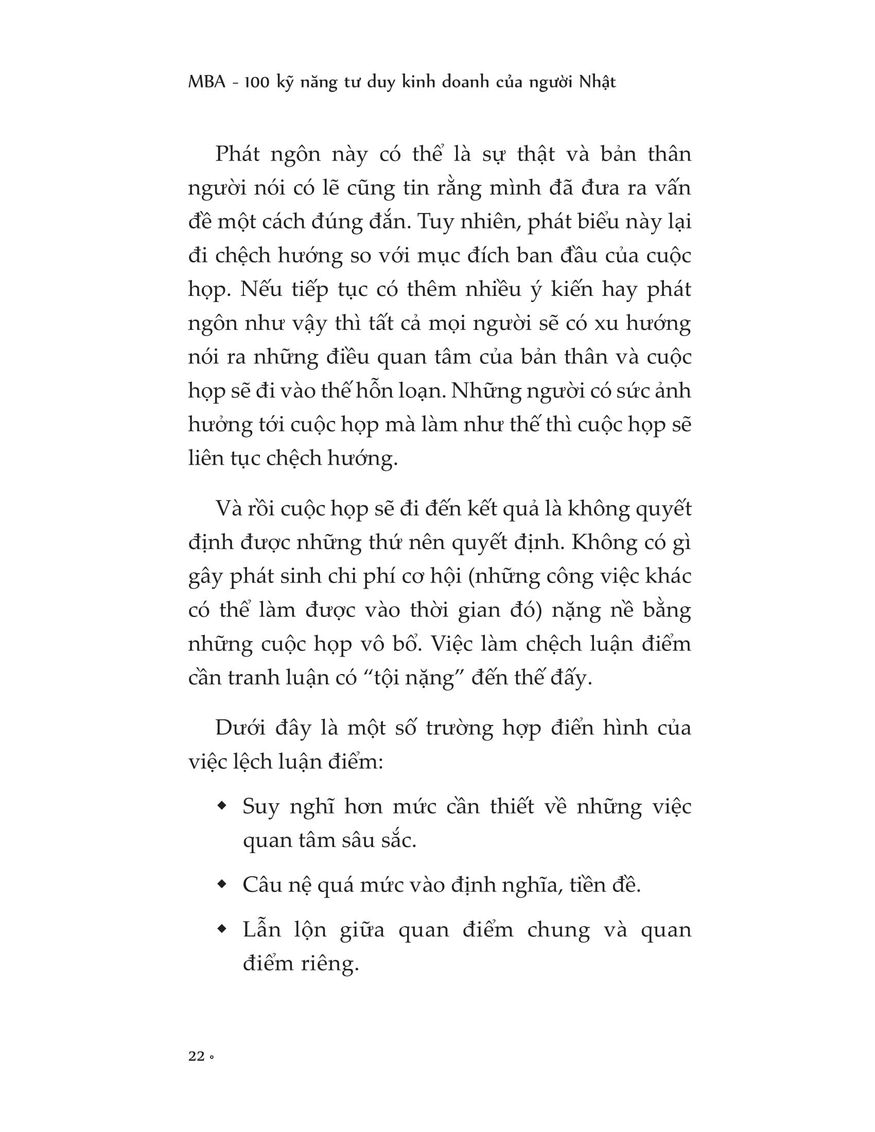 MBA - 100 Kỹ Năng Tư Duy Kinh Doanh Của Người Nhật