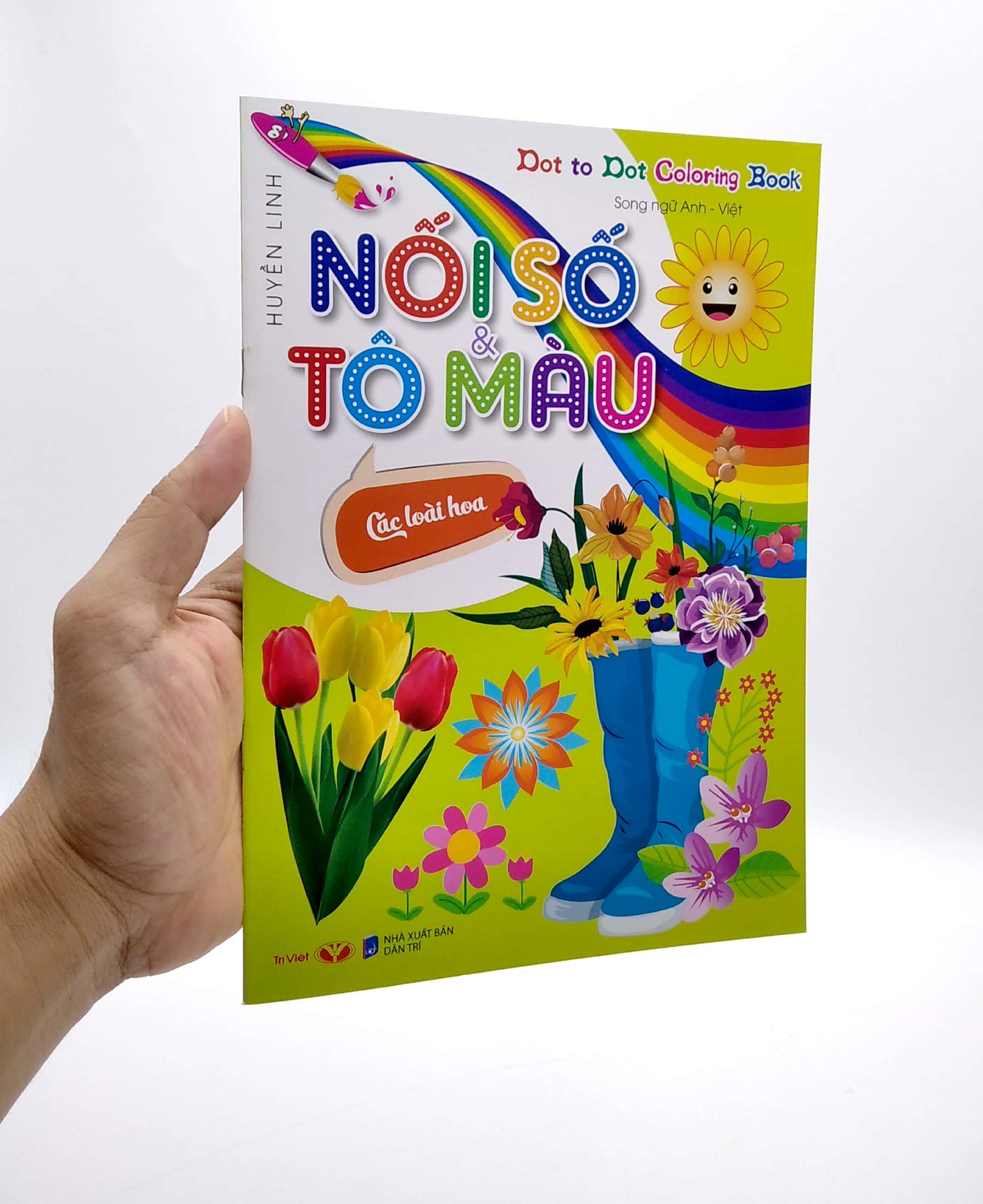 Dot To Dot Coloring Book - Nối Số & Tô Màu - Các Loài Hoa