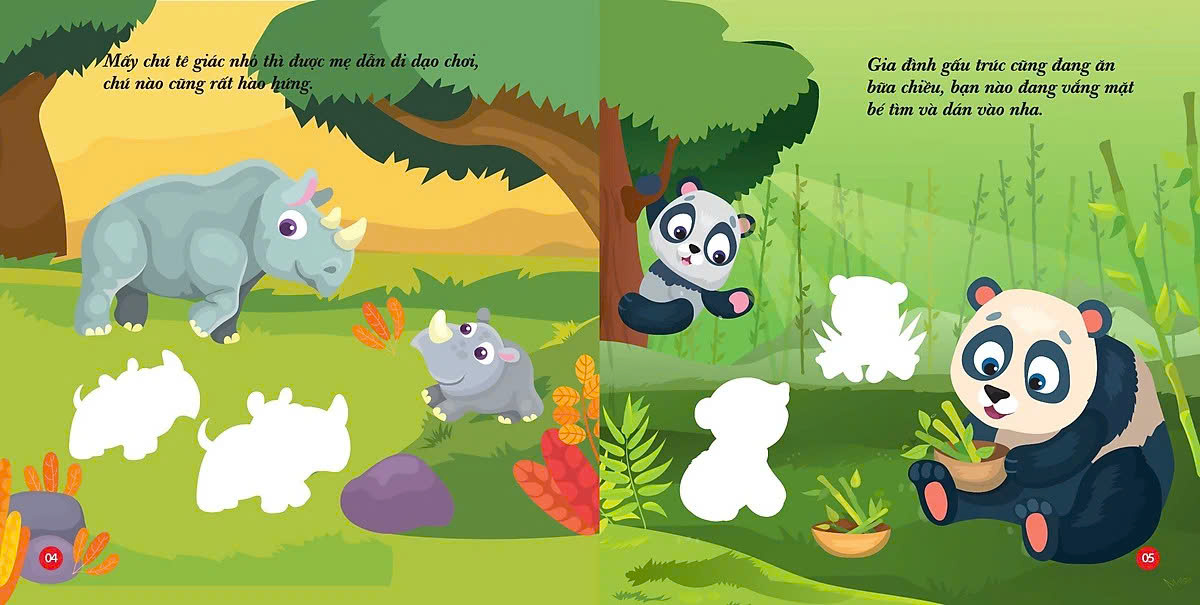 Trọn bộ 4 quyển - Bóc dán sticker cho bé - Chủ để Động vật đáng yêu - Cho con thỏa sức khám phá các loại động xung quanh mình - Bóc dán hình phát triển IQ-EQ-CQ