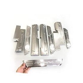 BỘ ỐP BẬC BƯỚC CHÂN TRONG VÀ NGOÀI INOX DÀNH CHO XE HYUNDAI SANTAFE 2019