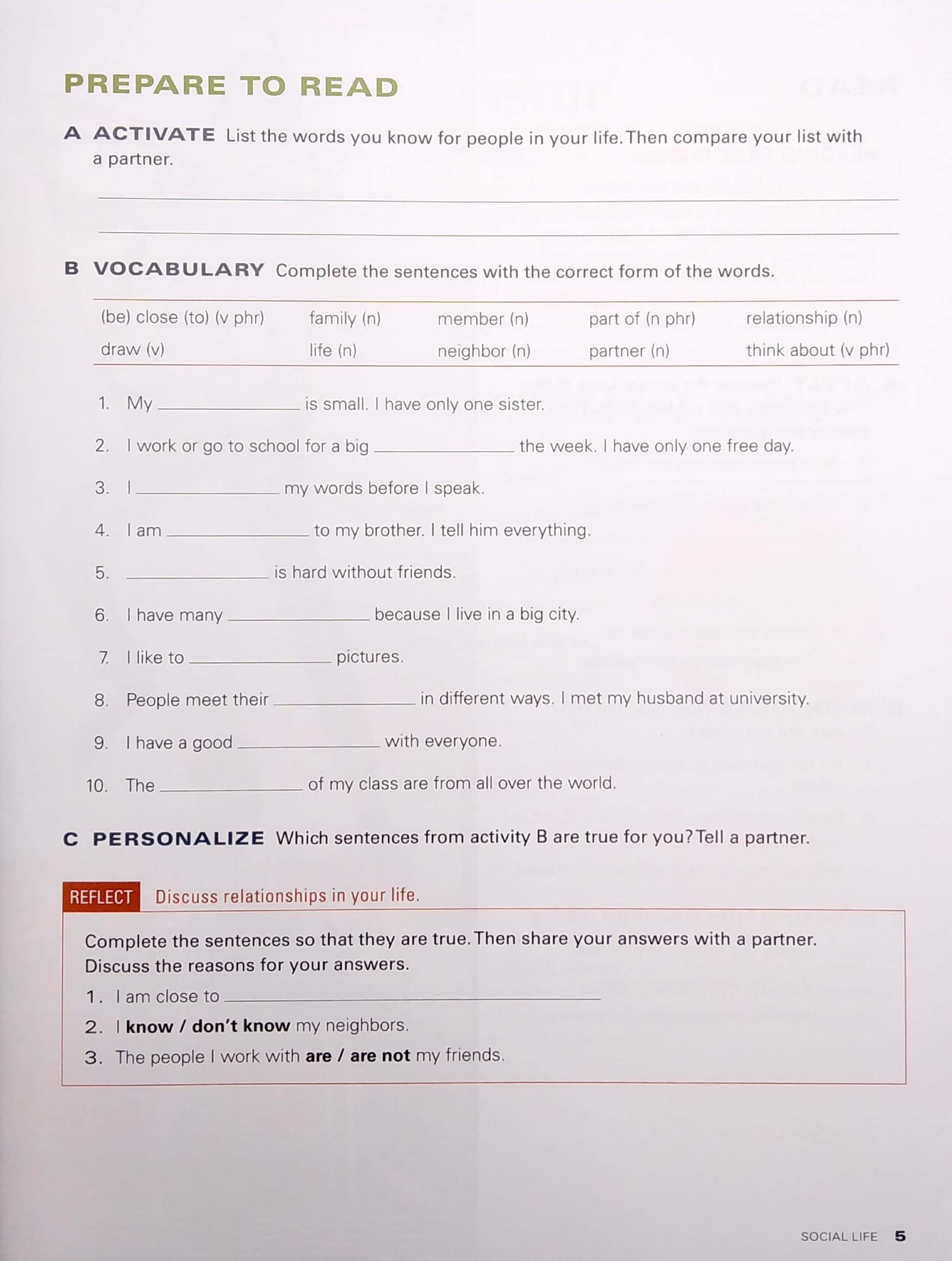 Reflect Reading & Writing 1: Student