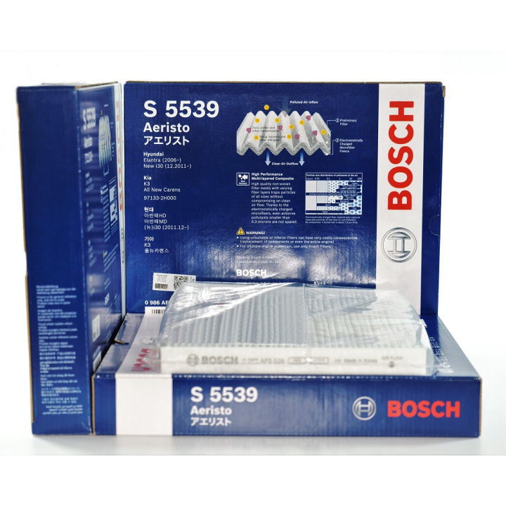 Lọc Gió Điều Hòa Aeristo Thường BOSCH Mã S5539 Dành cho Xe KIA Carens (13 - 18), Cerato (13 - 18), K3 (12 - 18)
