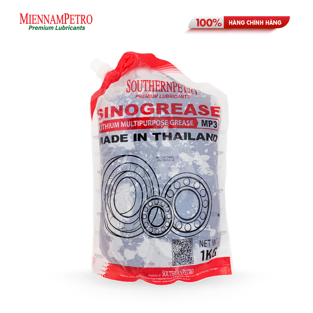 Mỡ Bôi Trơn MiennamPetro Sinogrease Lithium MP3 1KG Đa Dụng Bảo Vệ Xe Ô Tô Công Nghiệp Cao Cấp