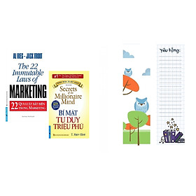 Combo sách Làm giàu: Bí mật tư duy triệu phú + 22 quy luật bất biến trong marketing ( Tặng kèm bookmark Thiết kế)