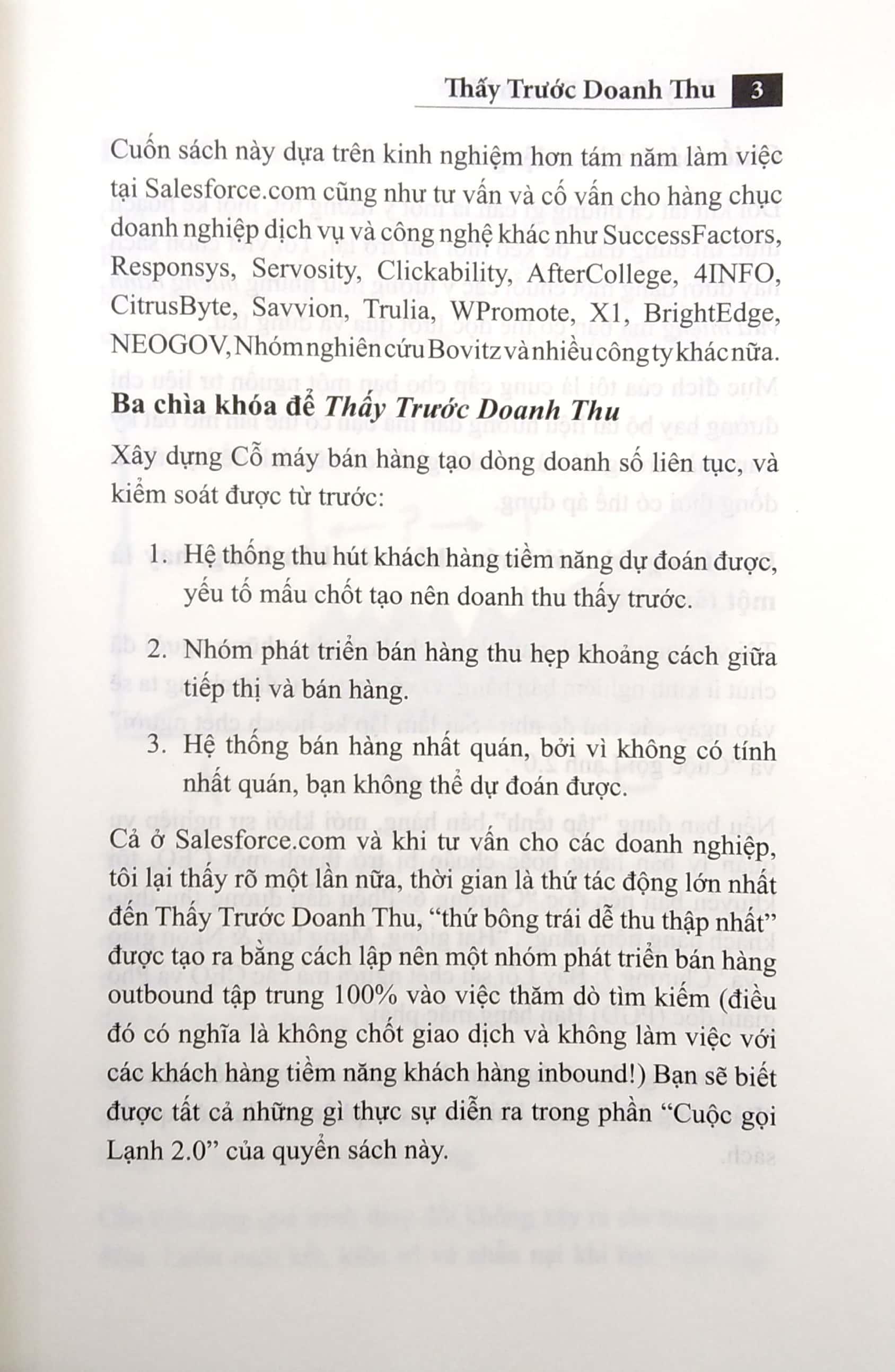 Thấy Trước Doanh Thu