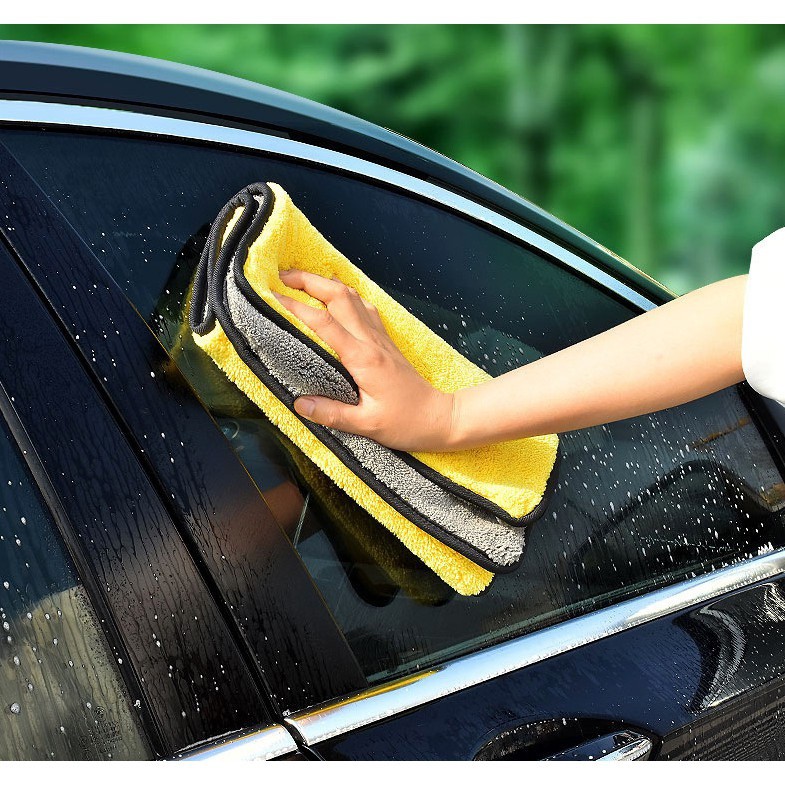 Khăn lau ô tô cao cấp 2 lớp - CHỐNG XƯỚC Chất liệu Microfiber