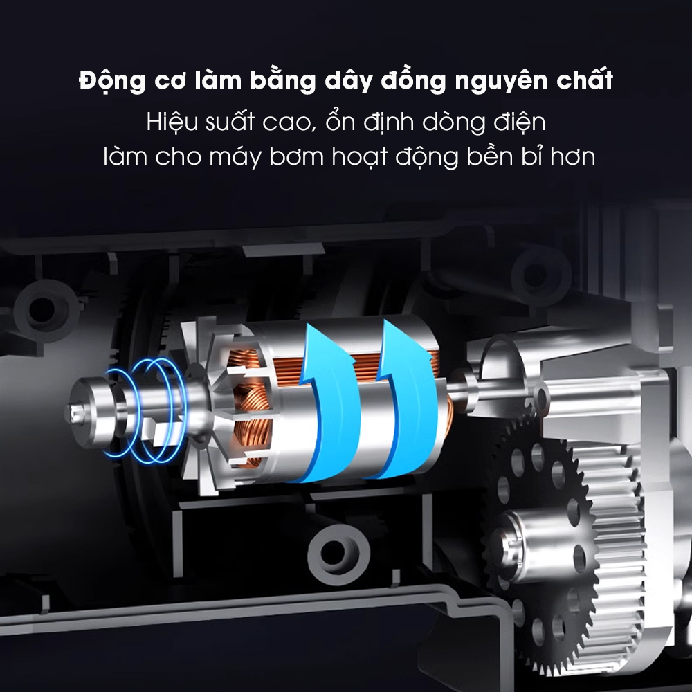 Máy bơm lốp ô tô Tâm Luân động cơ DÂY ĐỒNG, chip chống quả tải và ngắn mạch, máy bơm lốp xe ô tô công suất 120w, máy bơm ô tô 12V
