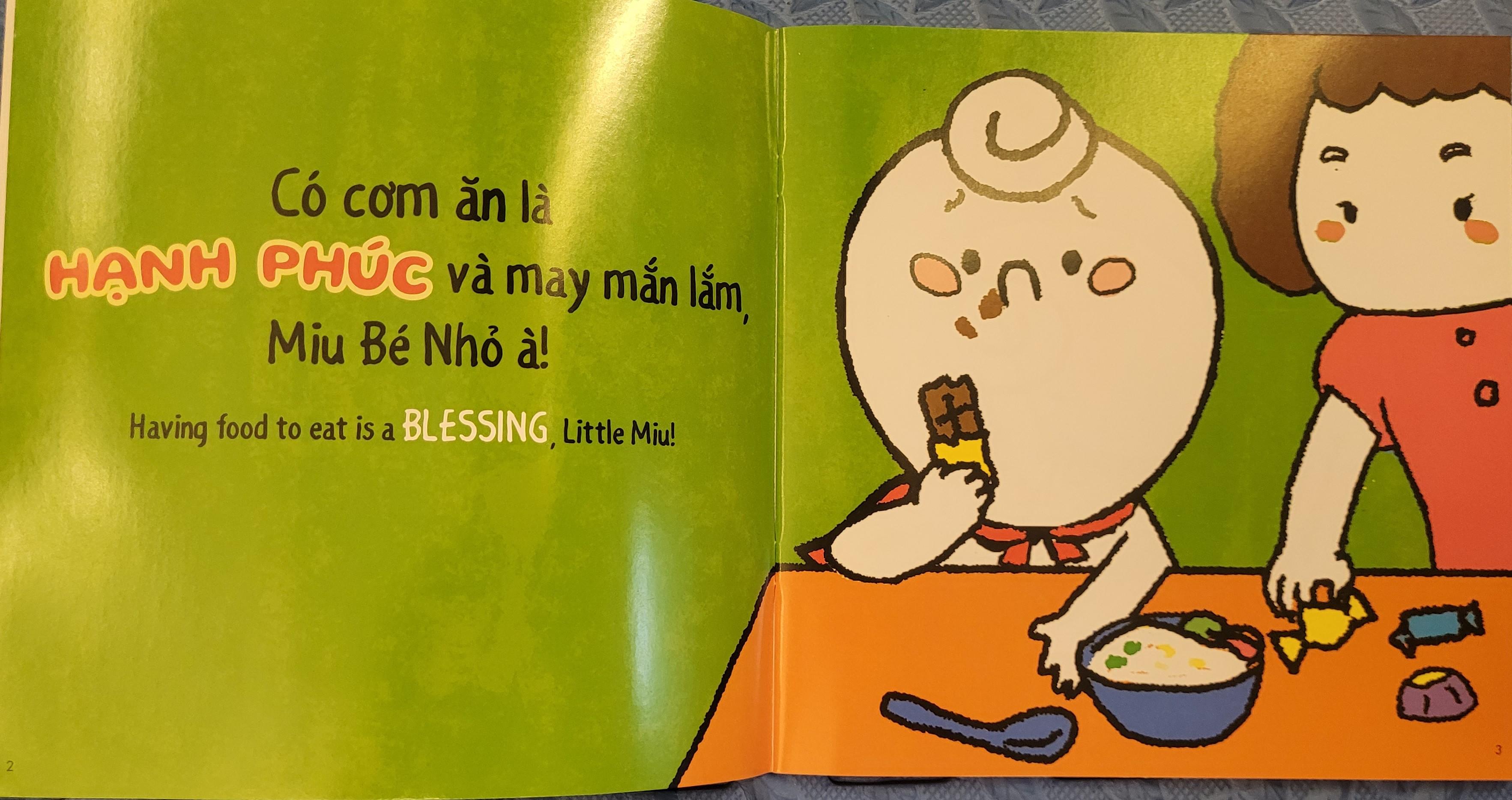 Sách Ehon Miu Bé Nhỏ Phần 2 Song Ngữ - Đừng Biếng Ăn Nhé