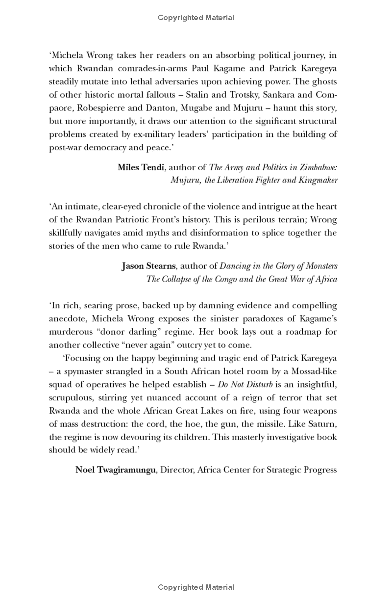 Do Not Disturb: The Story Of A Political Murder And An African Regime Gone Bad