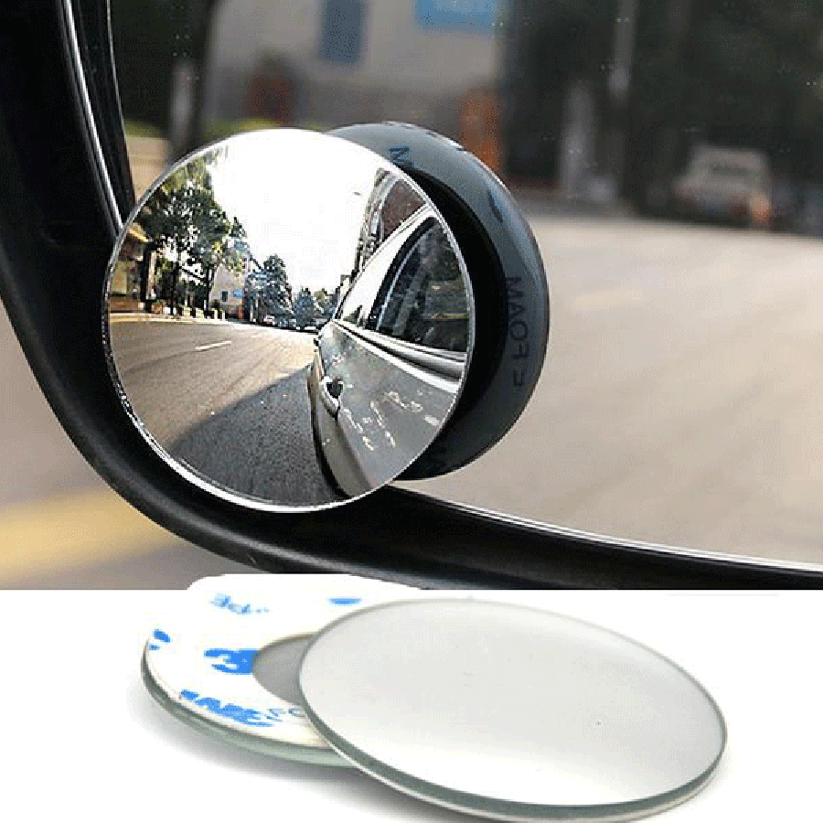 Gương Tròn Nhỏ Kiểu Cốc Hút Không Viền, Độ Nét Cao Có Thể Điều Chỉnh 360 Độ, Gương Xóa Điểm mù