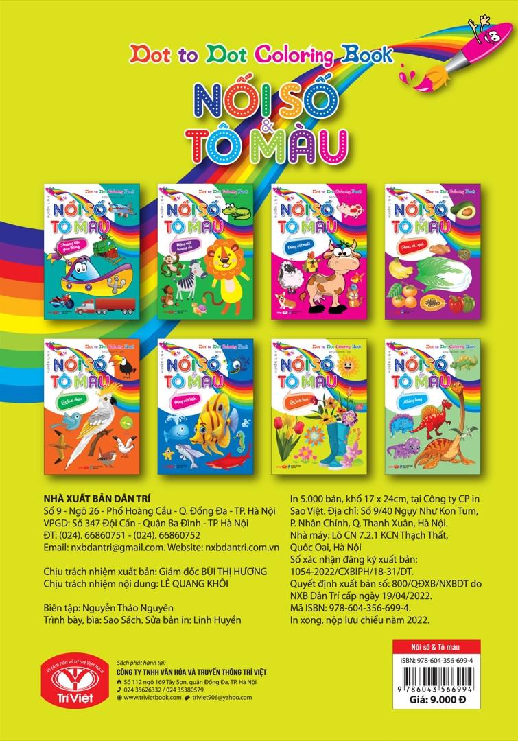 Dot To Dot Coloring Book - Nối Số & Tô Màu - Các Loài Hoa