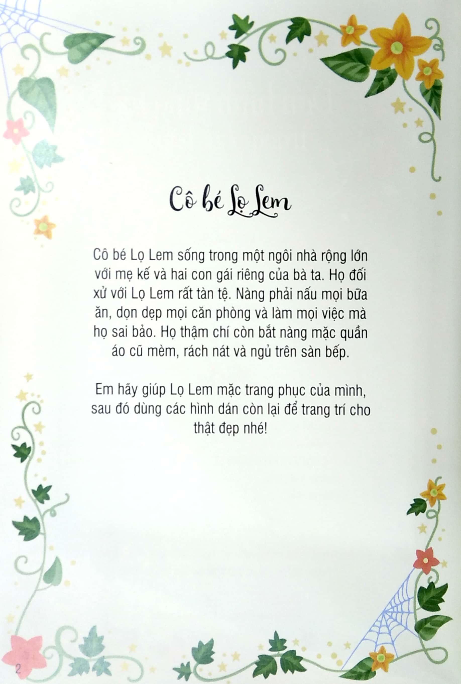 Sticker Dolly Dressing - Dán Hình Sáng Tạo Trang Phục Búp Bê - Cô Bé Lọ Lem