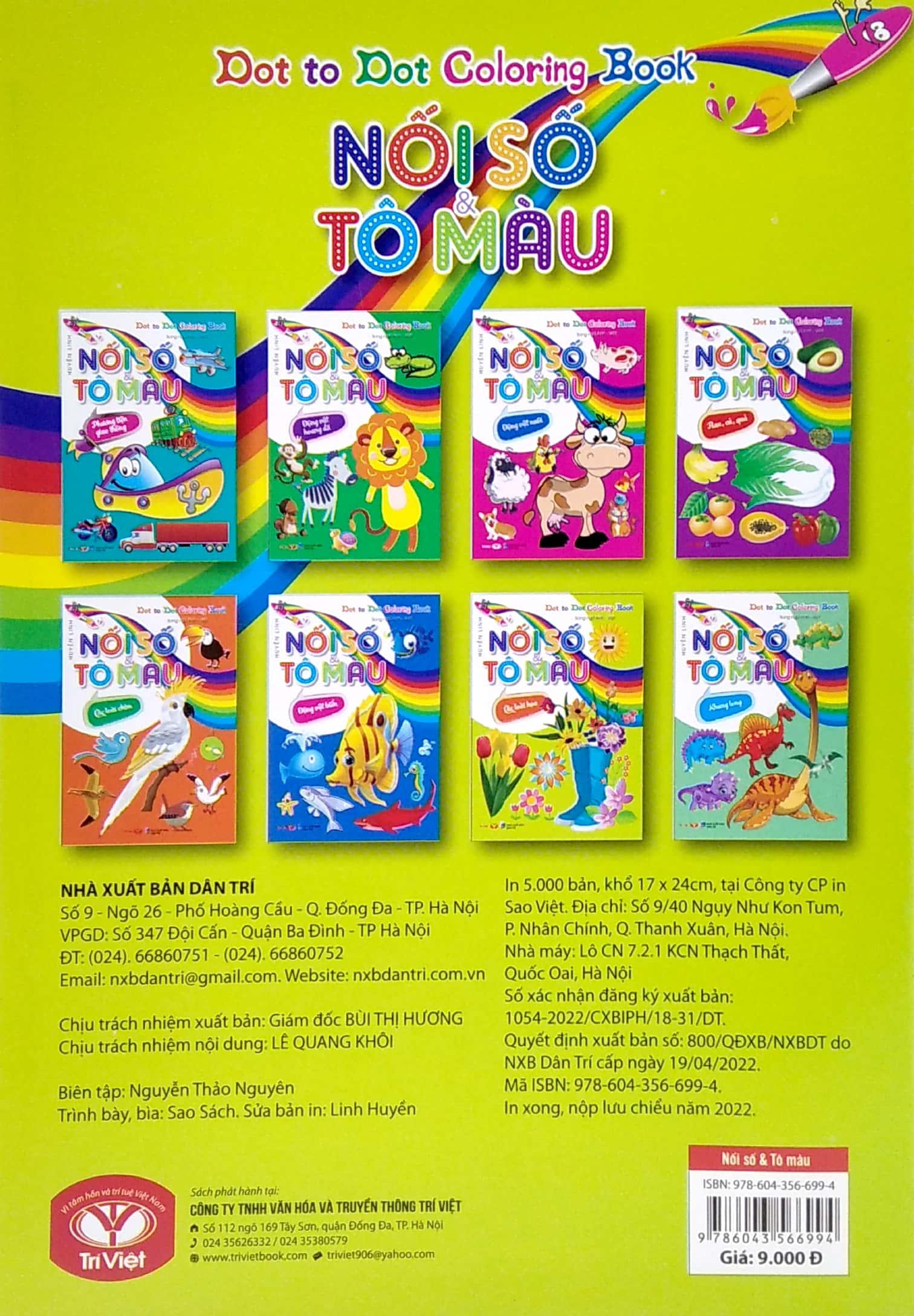 Dot To Dot Coloring Book - Nối Số & Tô Màu - Các Loài Hoa