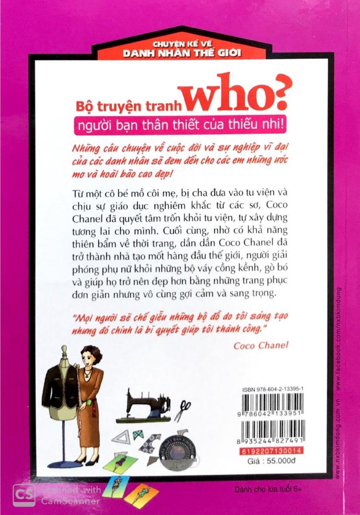 Who? Chuyện Kể Về Danh Nhân Thế Giới: Coco Chanel (Tái Bản 2019)