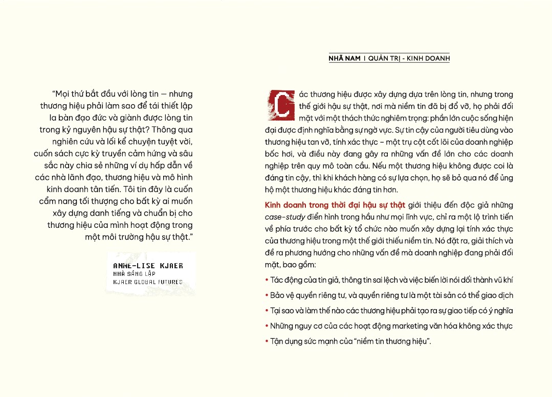 Sách - Kinh doanh trong thời đại hậu sự thật (Sean Pillot De Chenecey) (Nhã Nam Official)