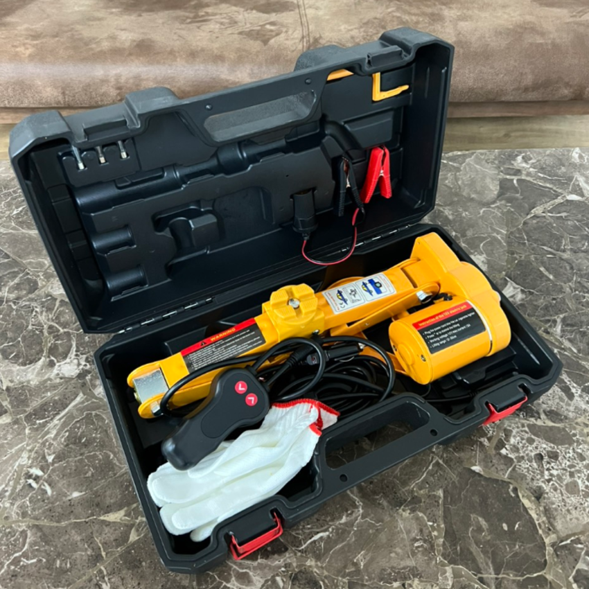 Bộ nâng kích gầm điện ô tô nhãn hiệu ROGTZ TY-EJ02 tải trọng 2 tấn, điện áp 12V, Chiều cao nâng tối đa: 35cm - HÀNG NHẬP KHẨU