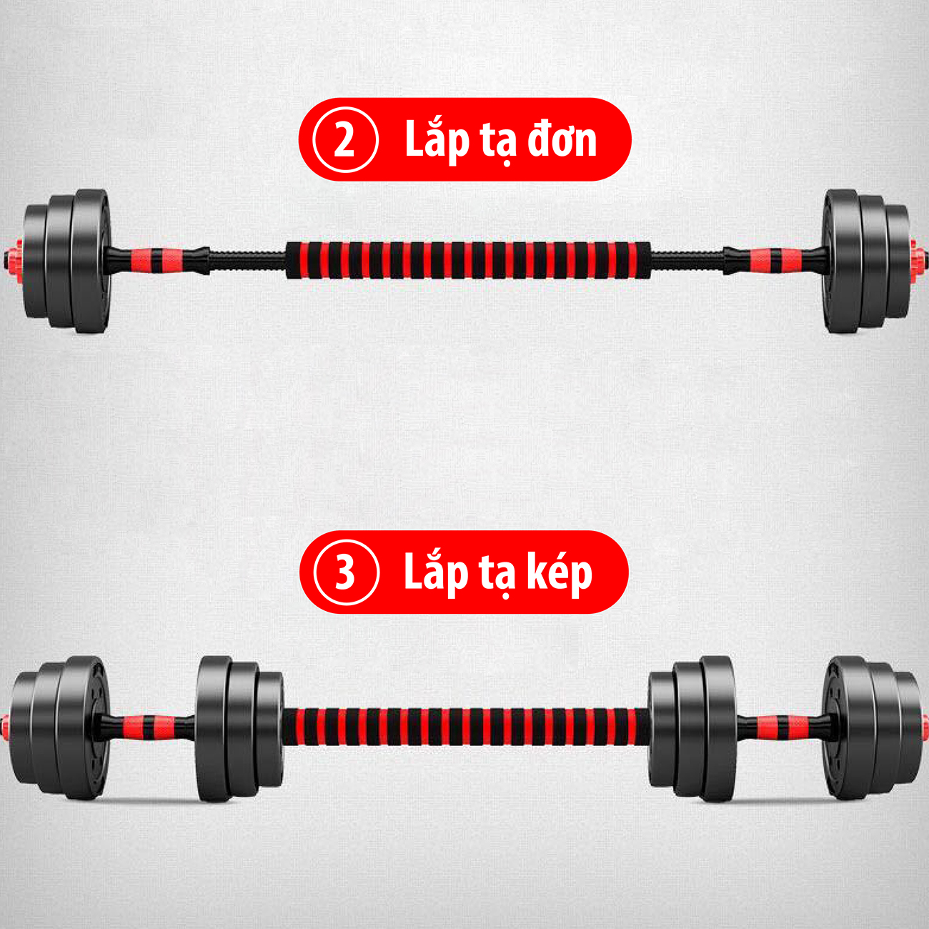 Tạ đôi, Tạ tay (Chọn Lực Nặng Của Tạ 20kg ,30kg, 40kg Tùy chọn) tập tay đẩy kết hợp, tạ nam nữ tập gym tập thon tay Giá tốt Hàng Chuẩn ( hàng nhập khẩu)