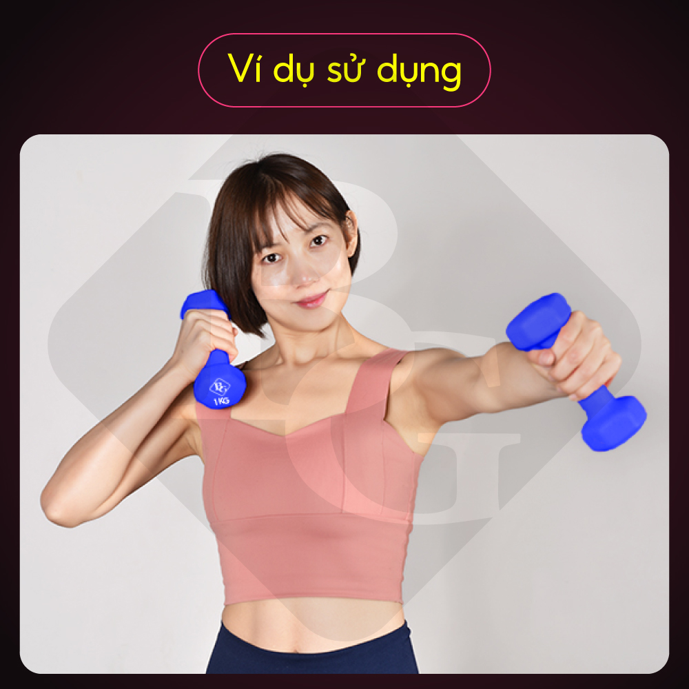 Bộ 2 tạ tay 3kg Model Q304 - Q314 cao cấp tập Gym BG (hàng nhập khẩu)