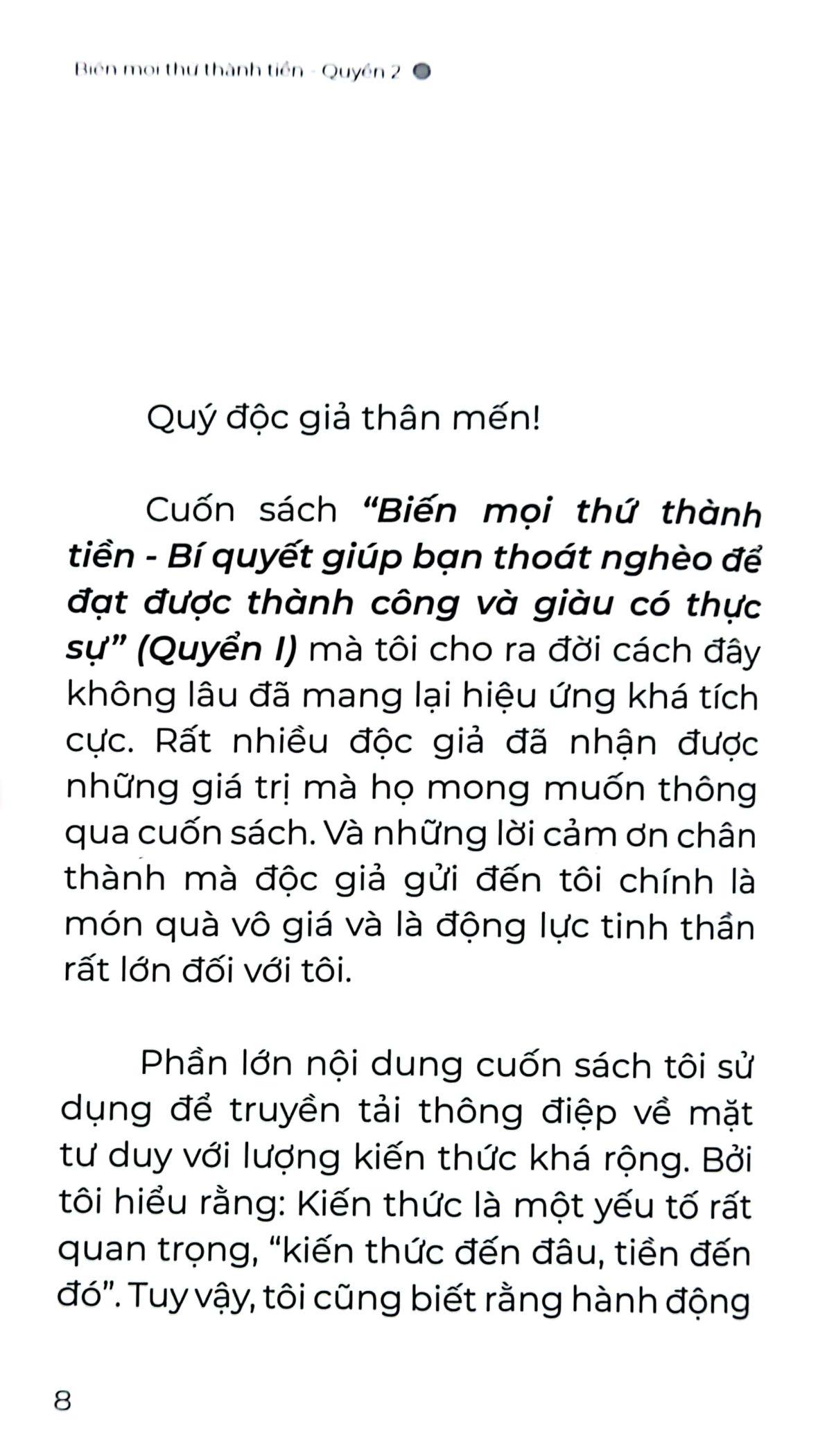 Biến Mọi Thứ Thành Tiền - Quyển 2 - Ứng Dụng Tư Duy Tạo Ra Tiền Giúp Bạn Thành Công Giàu Có Và Hạnh Phúc