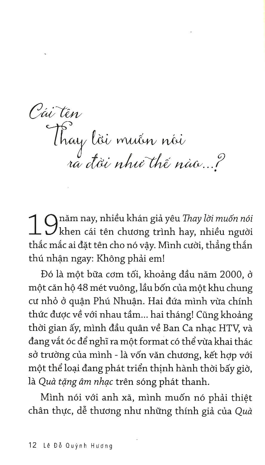 Thay Lời Muốn Nói - Thanh Xuân Tôi