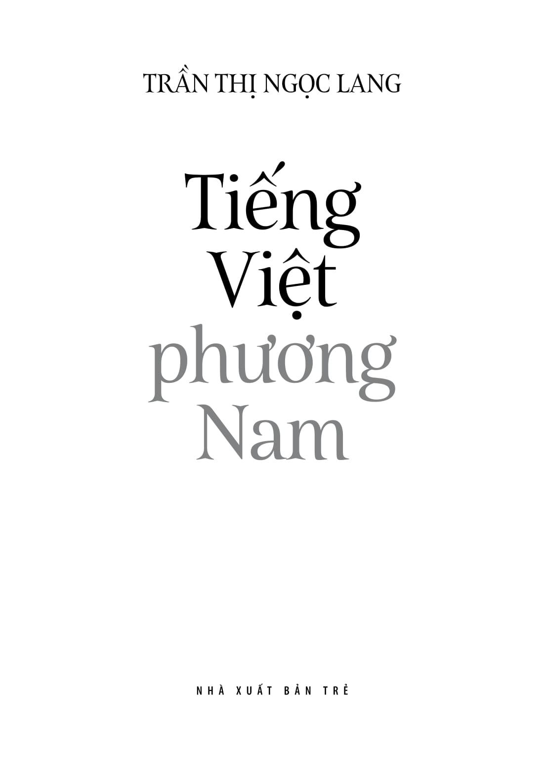 Tiếng Việt Phương Nam - Tiếng Việt Giàu Đẹp