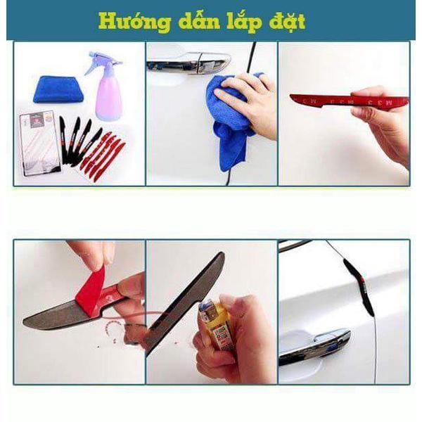 Miếng dán chống va đập cửa xe in logo Mazda Cao Cấp