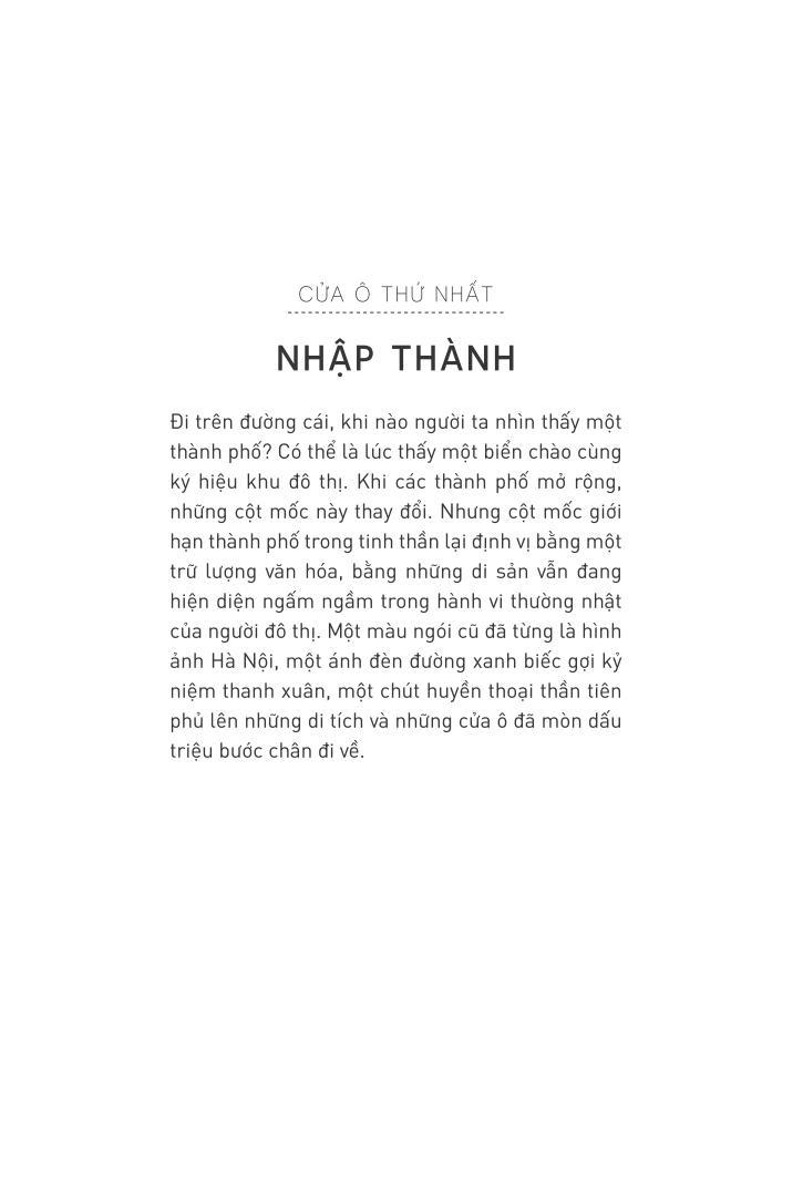 Triệu Dấu Chân Qua Những Cửa Ô