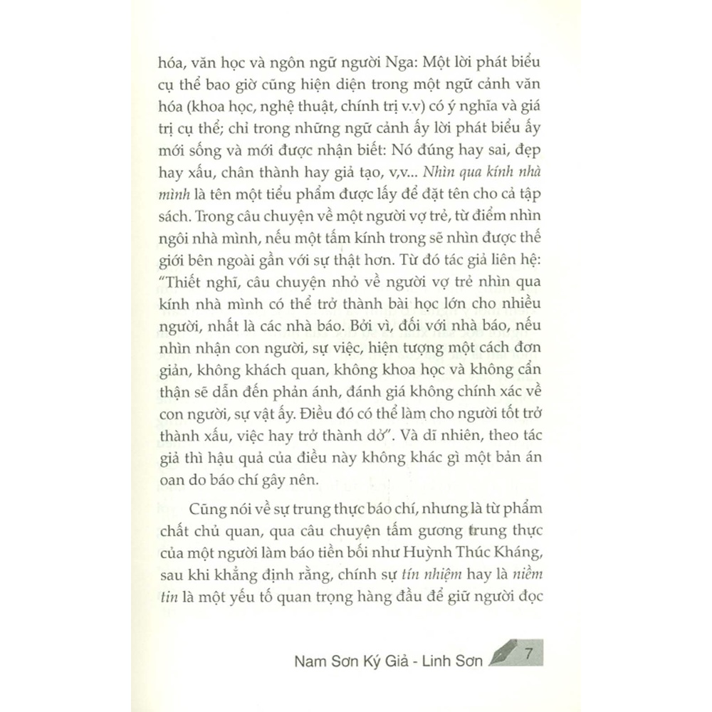 Sách - Nhìn Qua Kính Nhà Mình (Tập Tiểu Phẩm)
