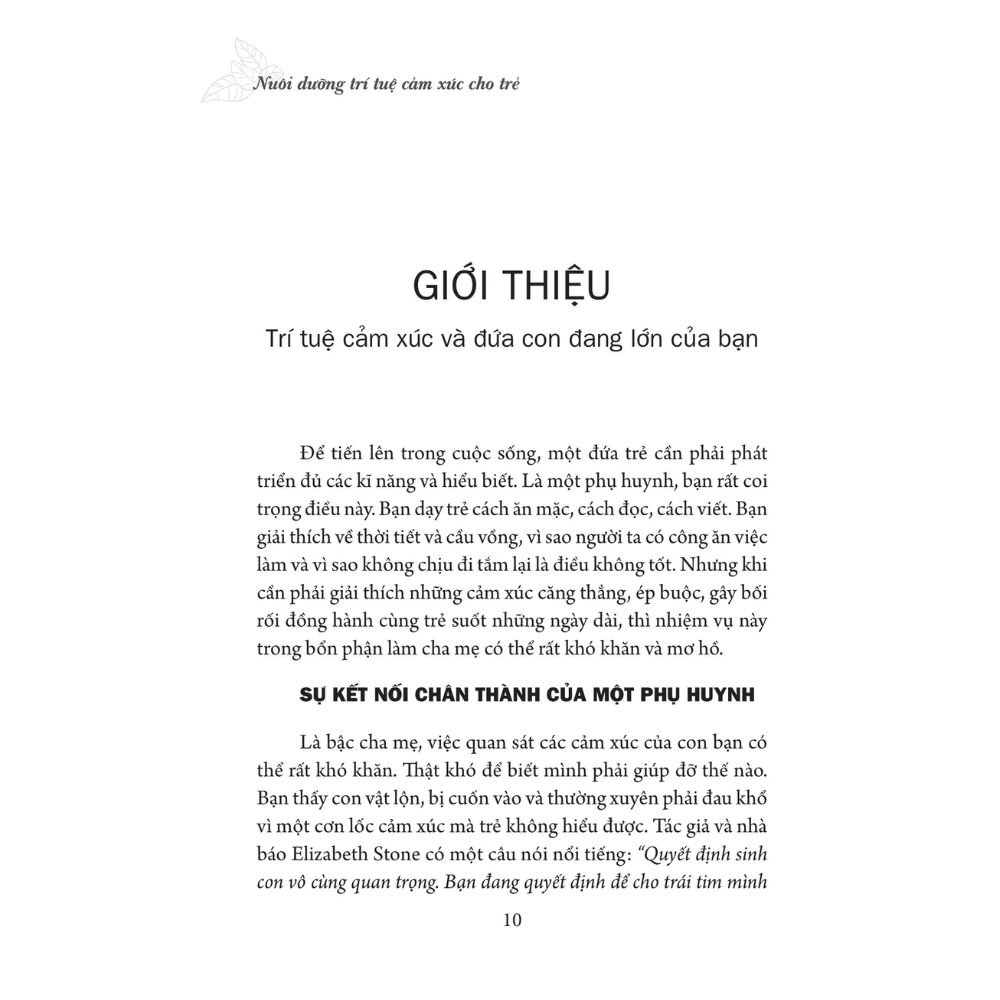 Nuôi dưỡng trí tuệ cảm xúc cho trẻ