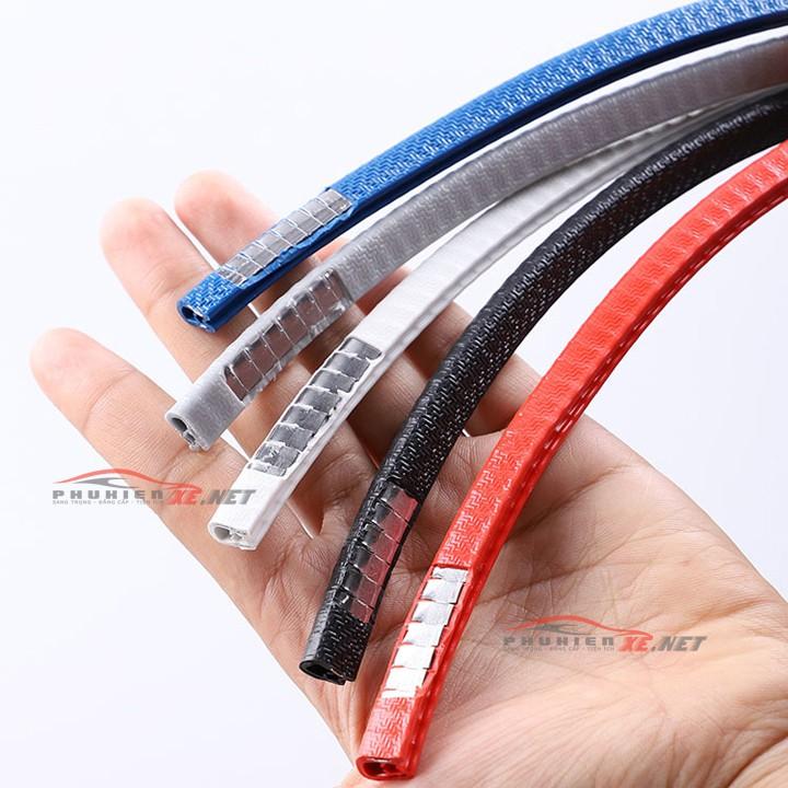 Nẹp viền cửa ô tô Chữ U lõi thép CAO CẤP Chống Va Đập Cửa Xe hơi ô tô oto - Màu Đen Trắng Đỏ Xanh Ghi