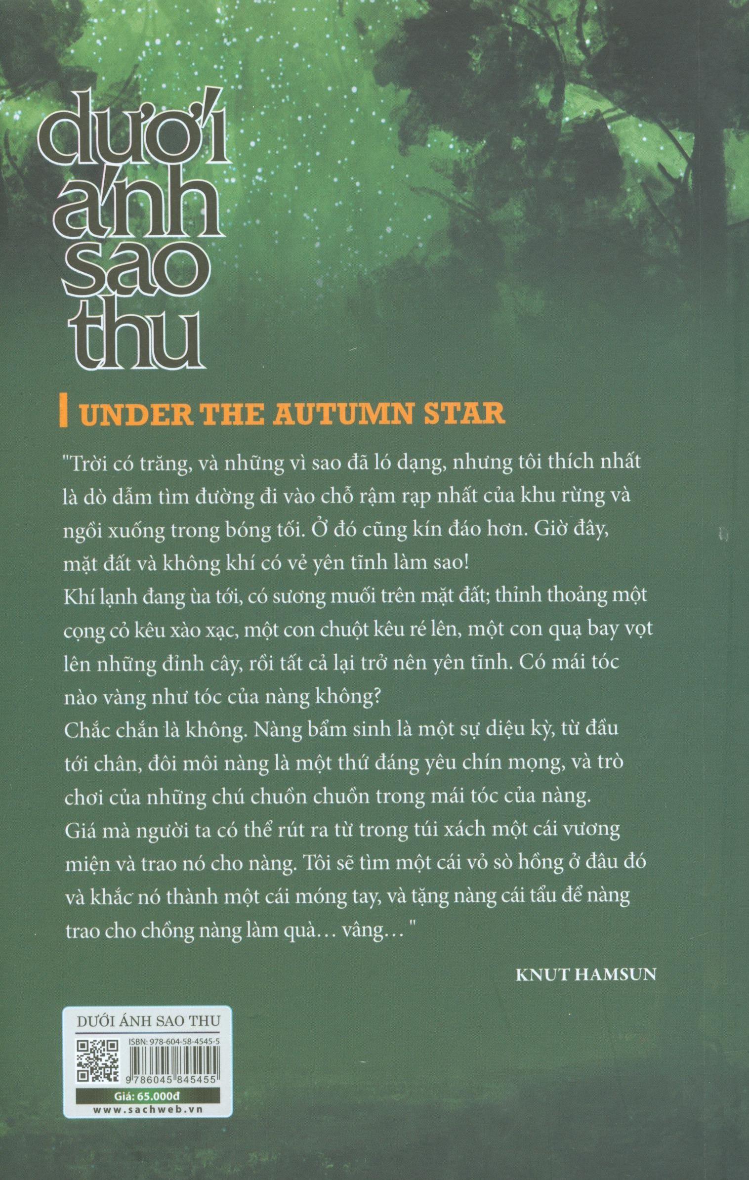 Dưới Ánh Sao Thu - Tiểu Thuyết