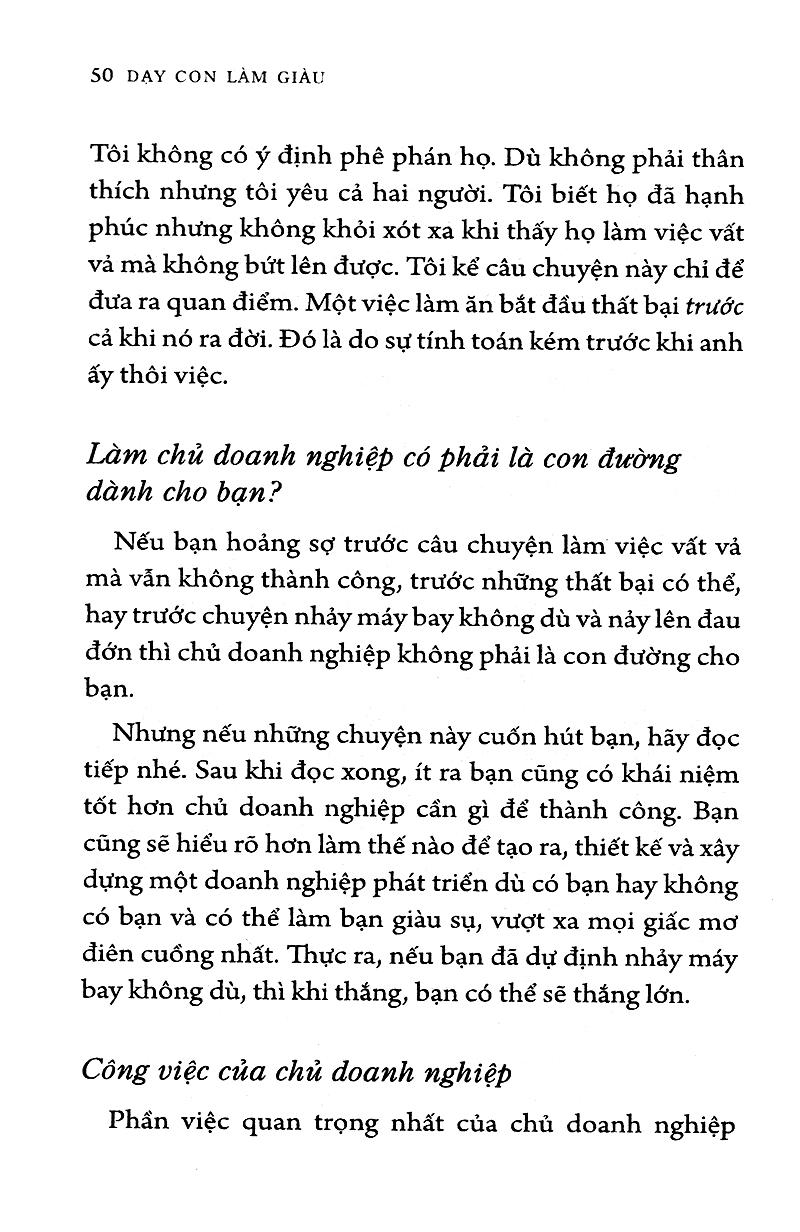 Dạy Con Làm Giàu 10 - Trước Khi Bạn Thôi Việc