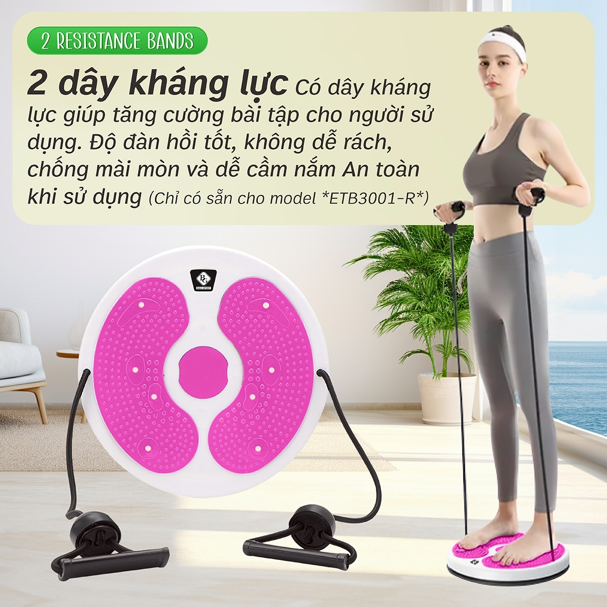 3001N-Đĩa Xoay Eo Có Hình Bàn Chân, Xoay 360 Độ, Thiết Kế Nhỏ Gọn, Tiện Dụng, Có Hạt Massage Giúp Lưu Thông Khí Huyết